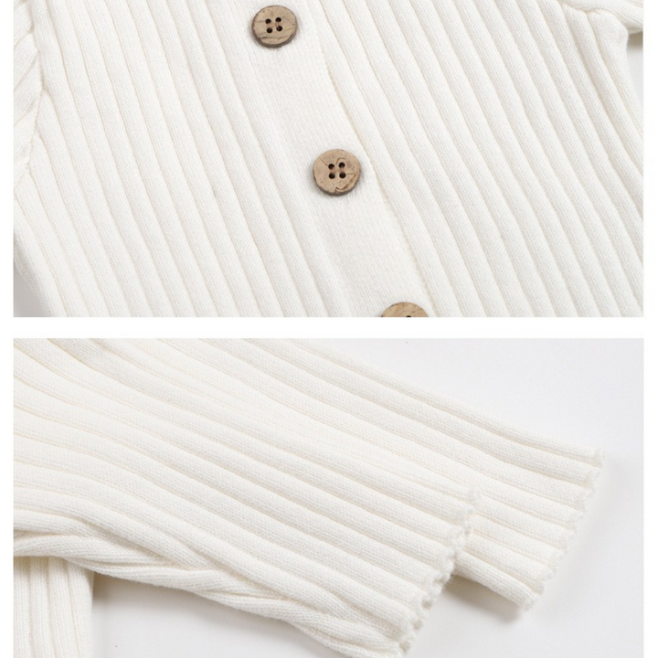 Ivory Knitted Baby Romper