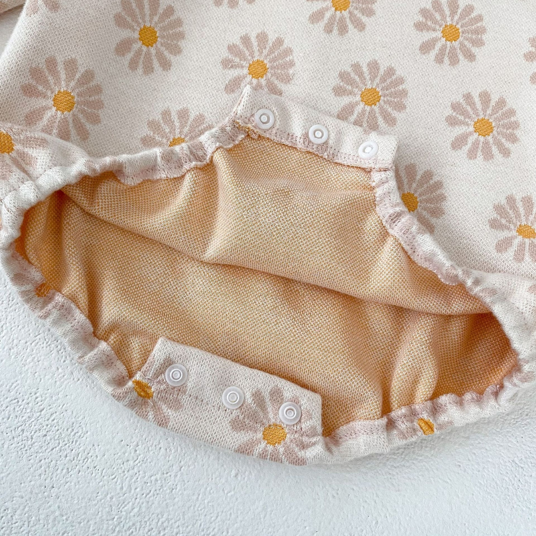 Daisy Print Baby Romper