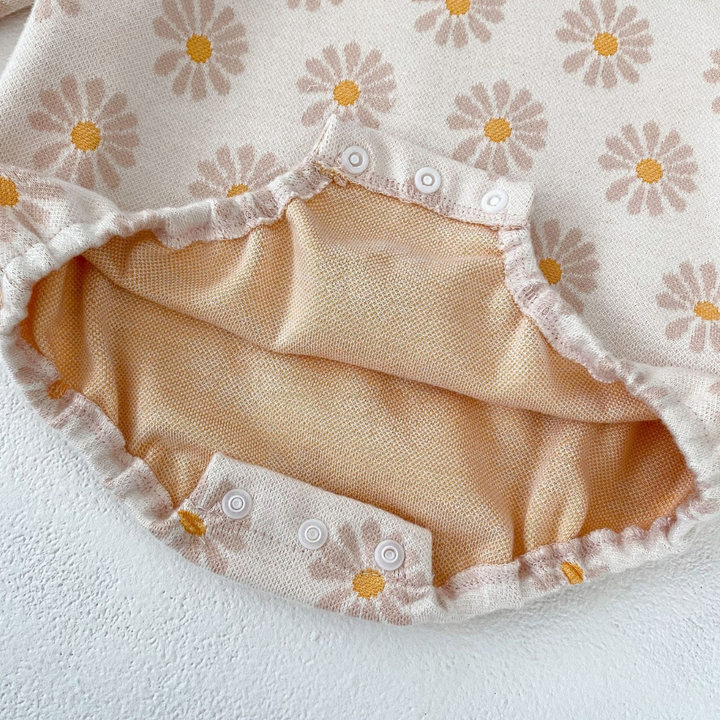 Daisy Print Baby Romper
