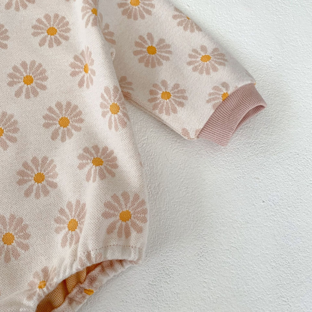 Daisy Print Baby Romper
