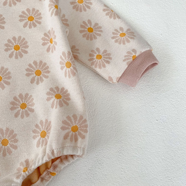 Daisy Print Baby Romper