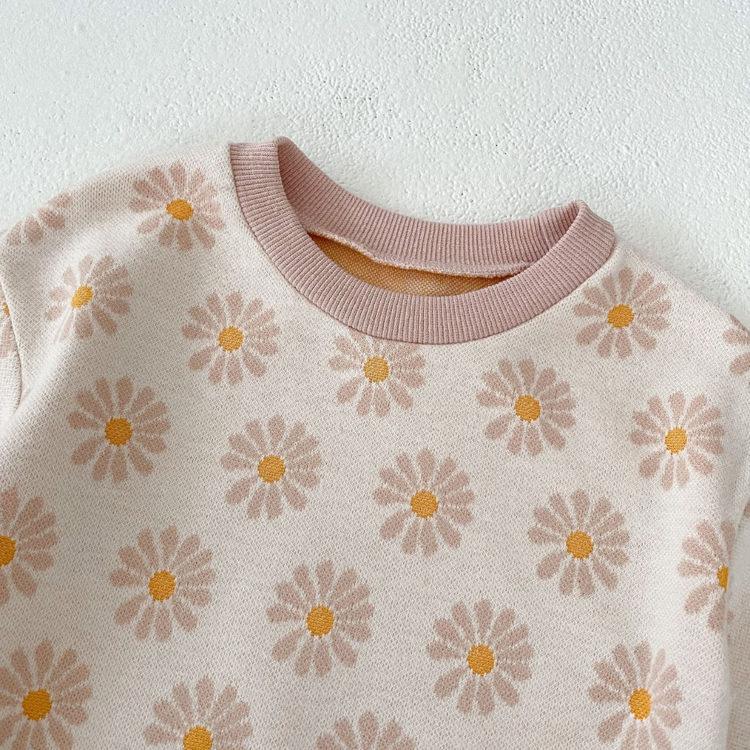 Daisy Print Baby Romper