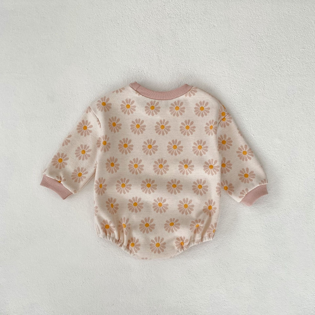 Daisy Print Baby Romper
