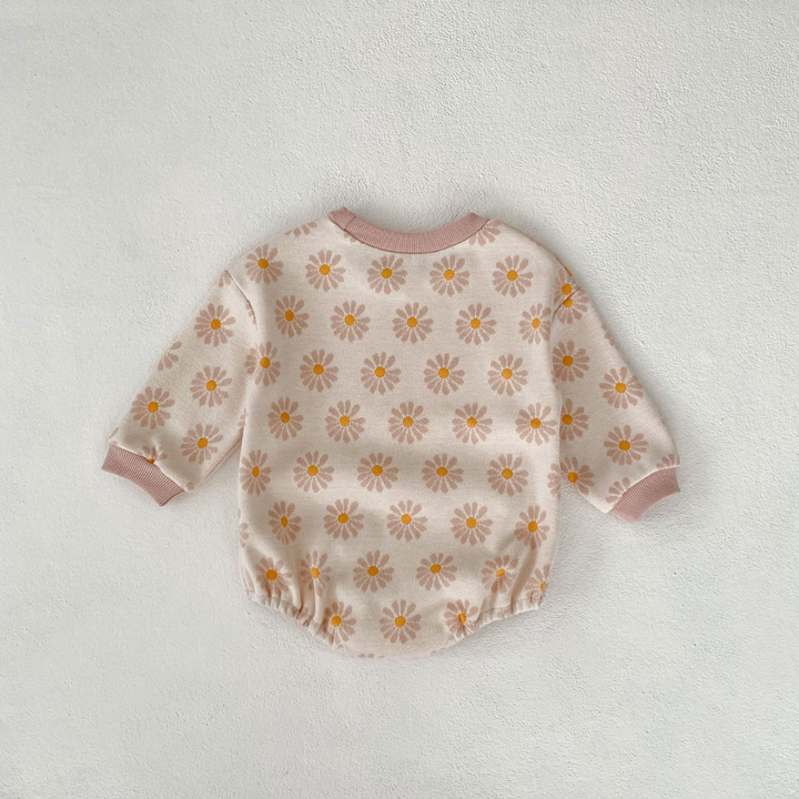 Daisy Print Baby Romper