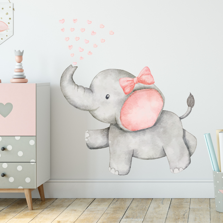 Ellie’s Sweetheart Dreams – Elephant Wall Decal Set