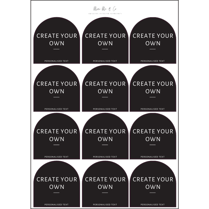 Pantry Labels – Arch Vinyl Stickers (Pack of 12)