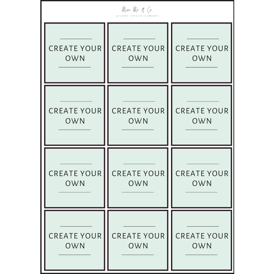 Pantry Labels – Personalised Two-Line Square Vinyl Stickers (Pack of 12)