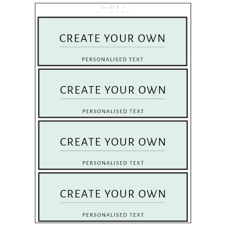 Personalised Storage Labels – Pack of 4  200mm x 65mm