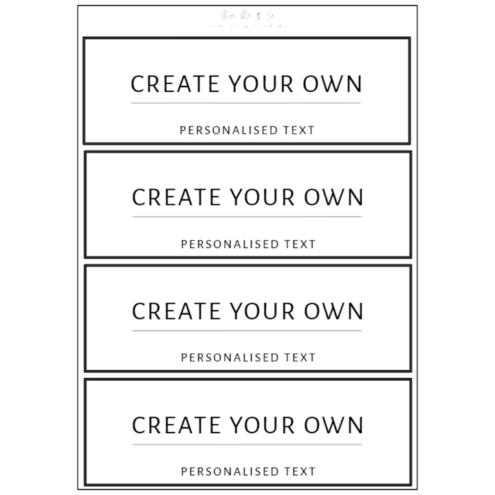 Personalised Storage Labels – Pack of 4  200mm x 65mm