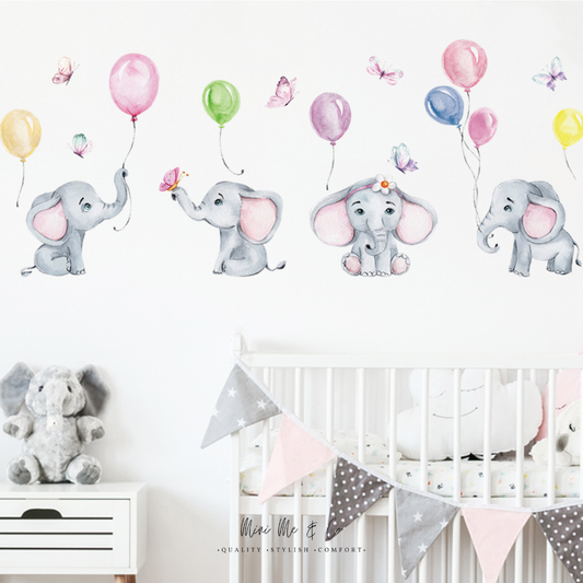 Fabric Baby Elephant Wall Stickers