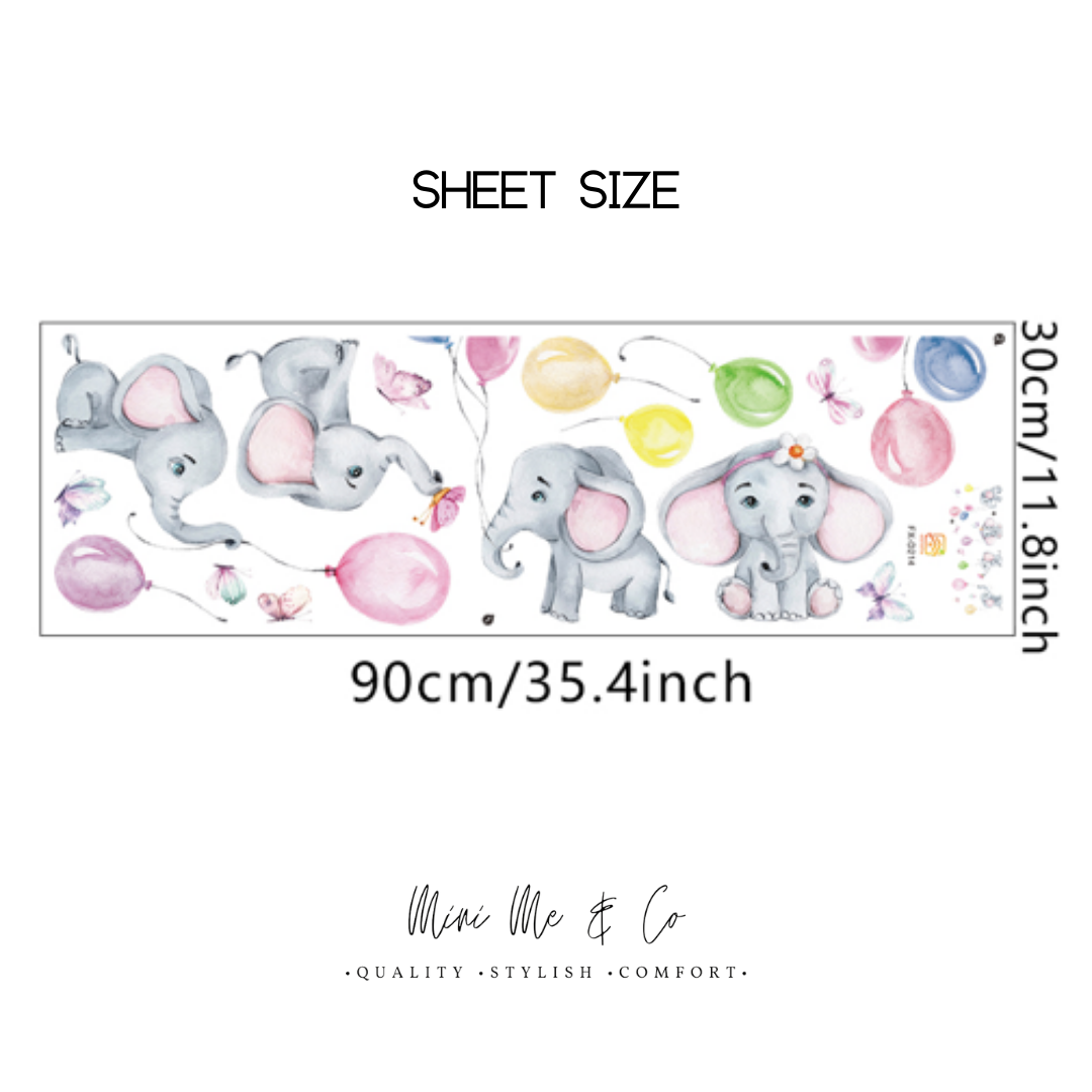 baby elephant wall decal for nurseries