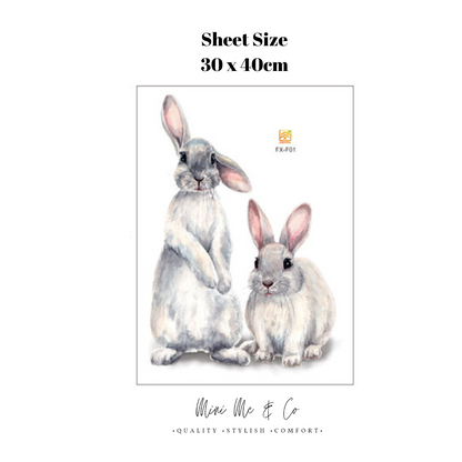 Fabric Bunnies Wall Decals