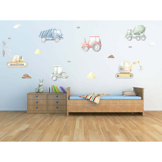 Fabric Construction Wall Decals