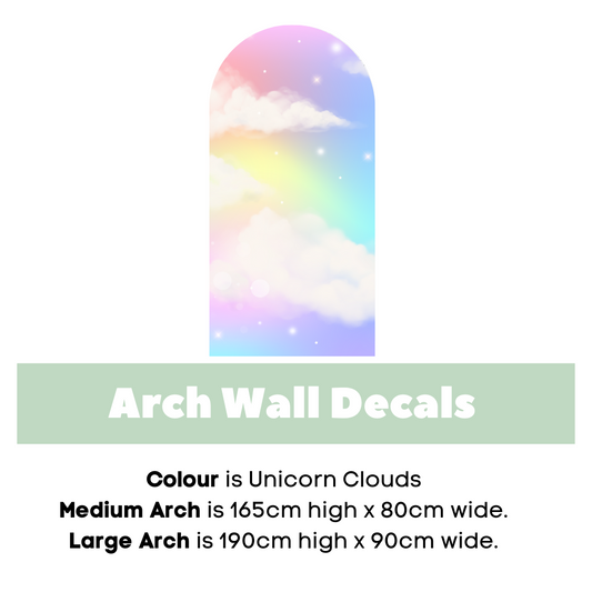 Unicorn Clouds Wall Arch Decals