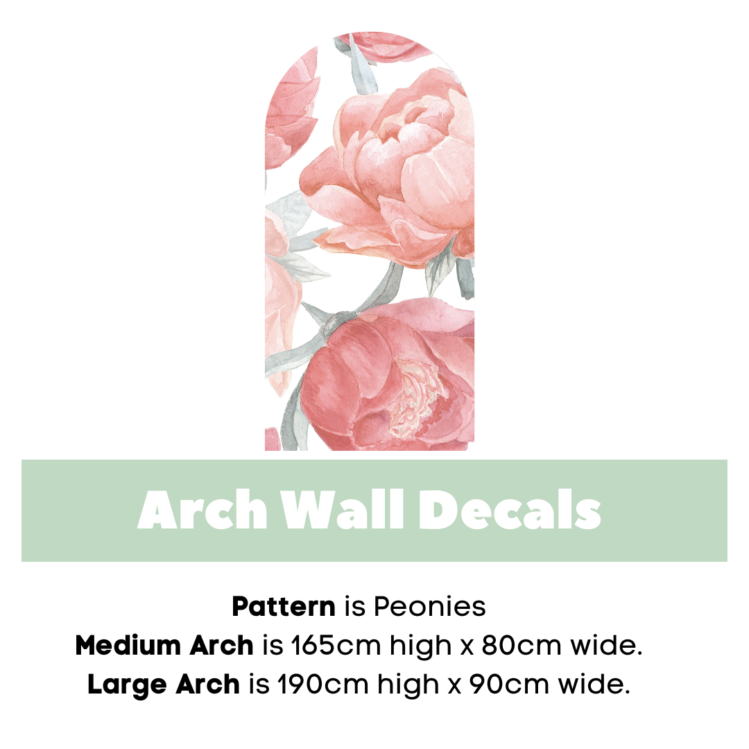 Peonies Wall Arch Decals