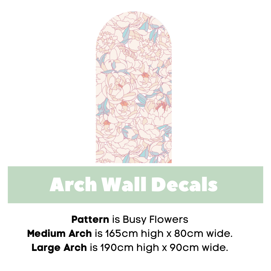Busy Flowers Wall Arch Decals