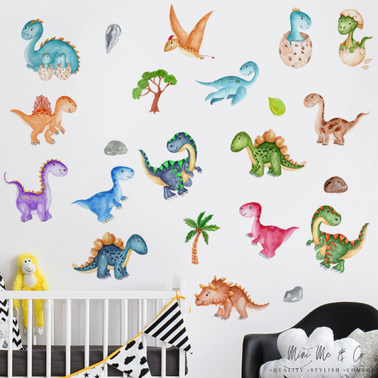 Fabric Dinosaurs Wall Stickers