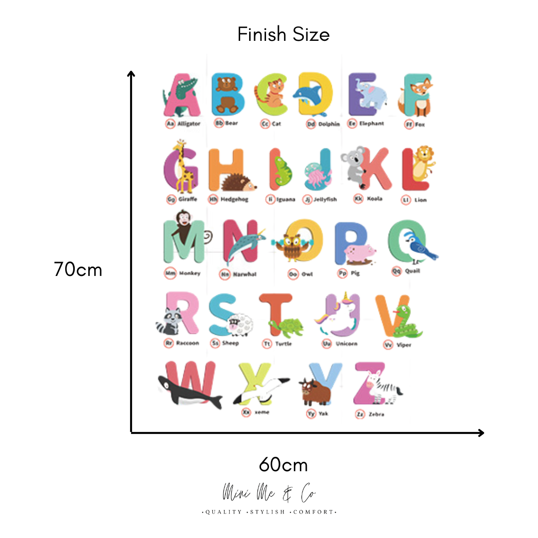 A-Z Pastel Alphabet ABC's Fabric Wall Decals