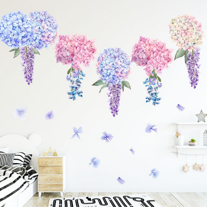 Fabric Hydrangea Wall Stickers