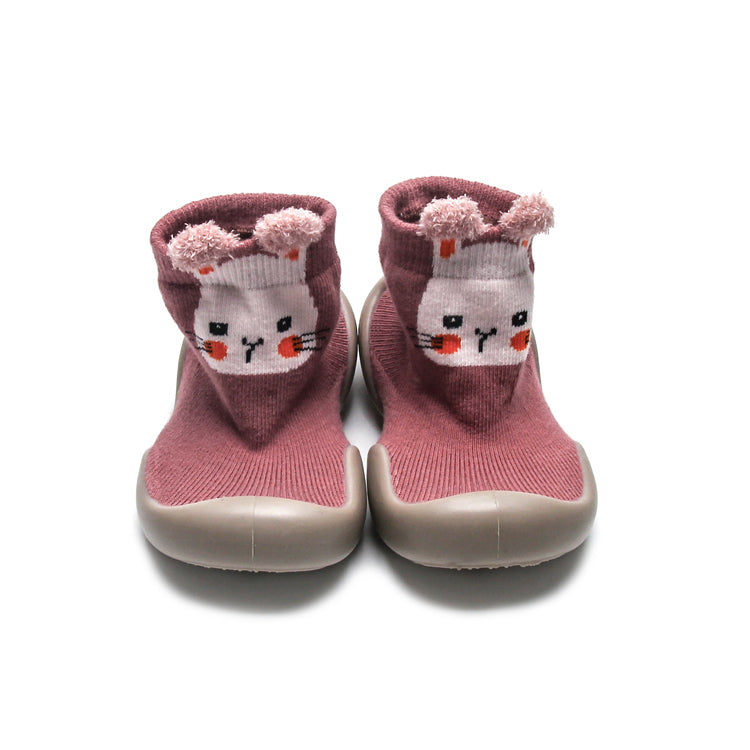 Happy Bunny high top sock shoes for kids, offering a secure fit and playful design.
