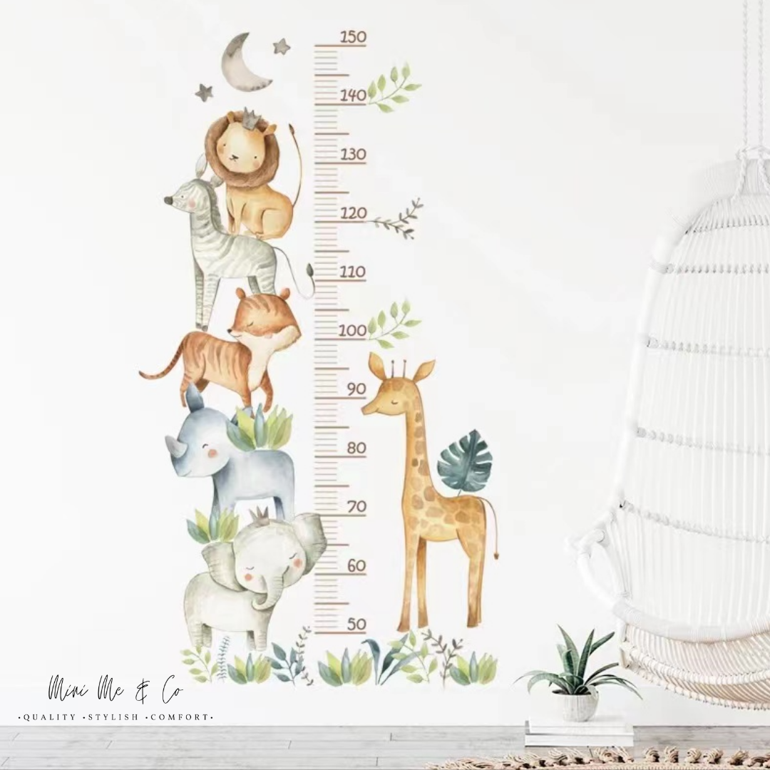 Fabric Jungle Height Chart Wall Decal