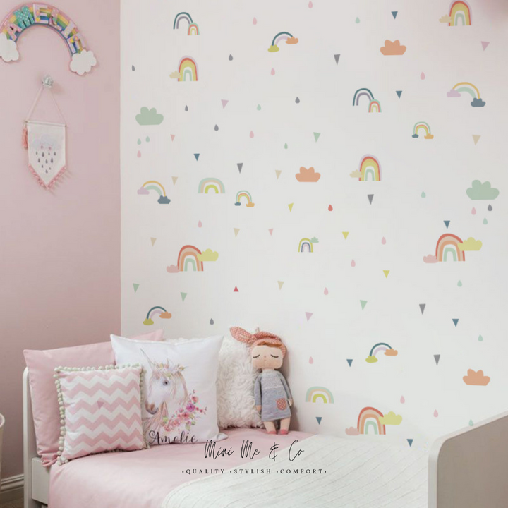 Fabric Rainbow Wall Stickers