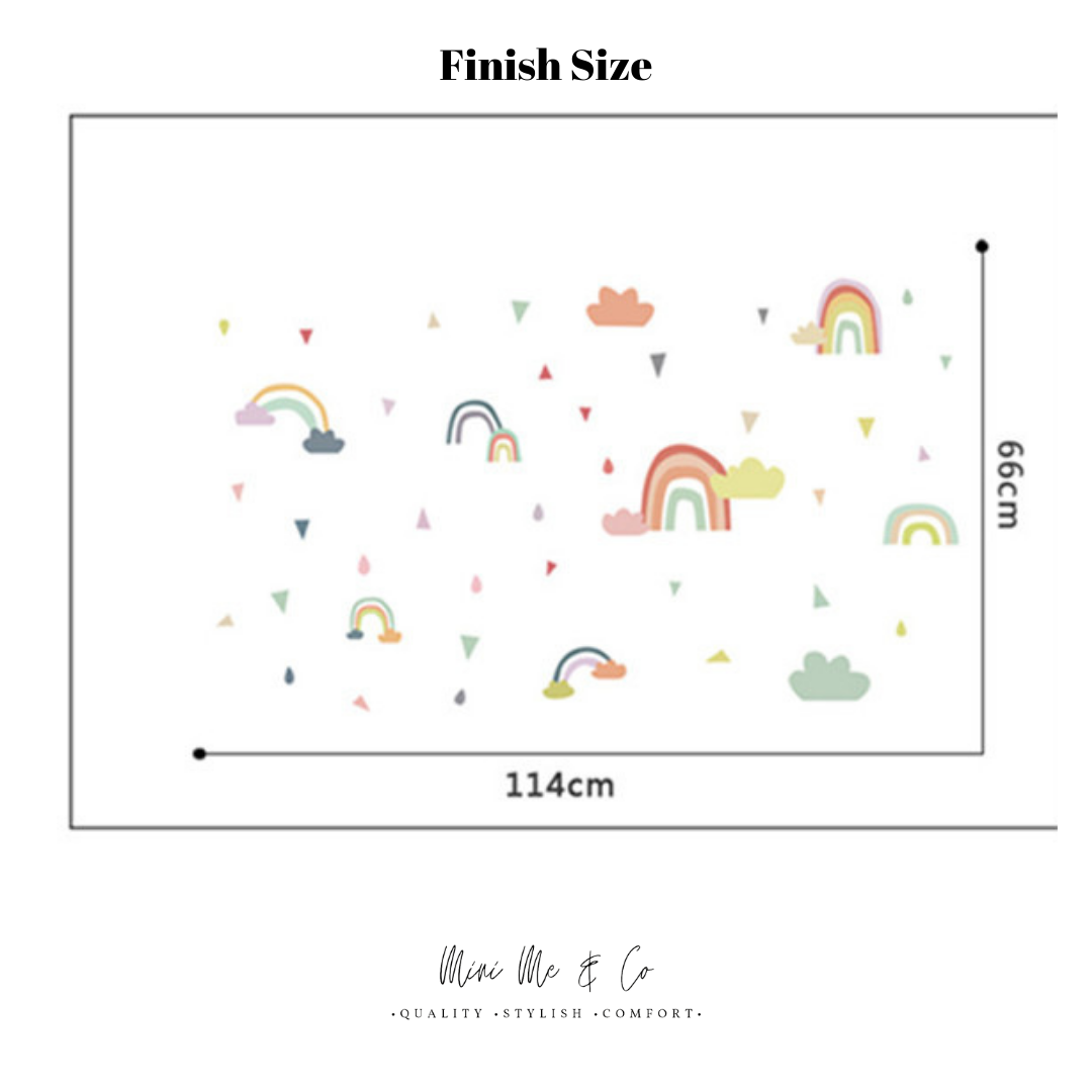 Fabric Rainbow Wall Stickers