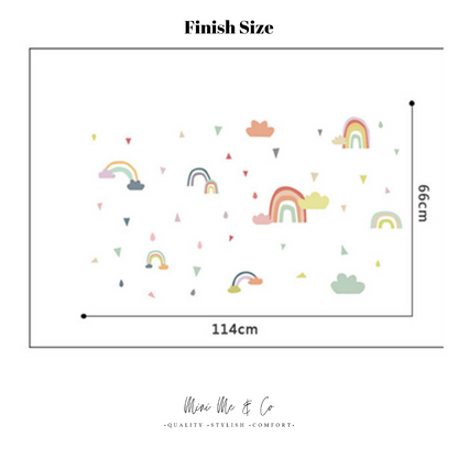 Fabric Rainbow Wall Stickers