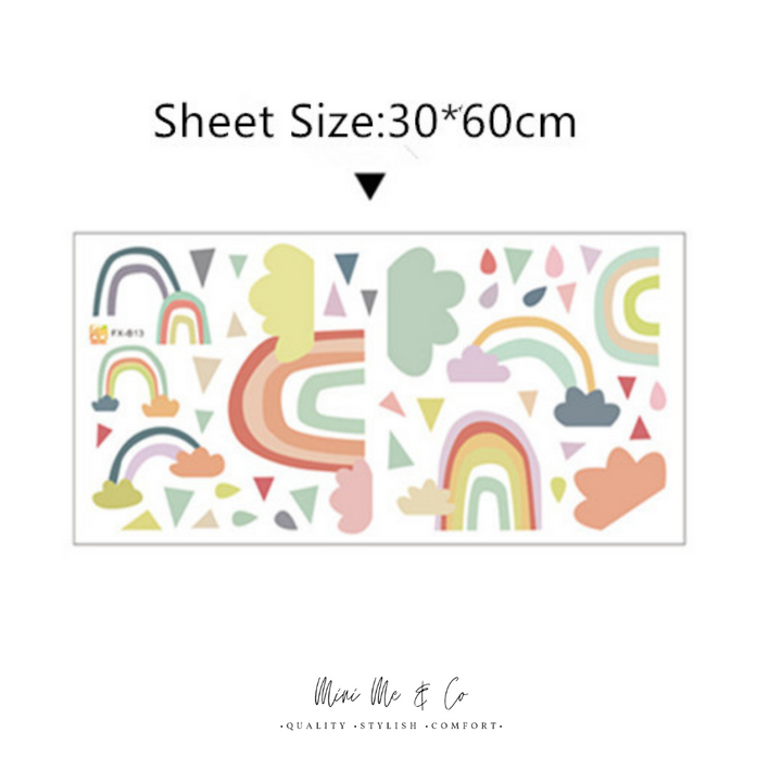 Fabric Rainbow Wall Stickers