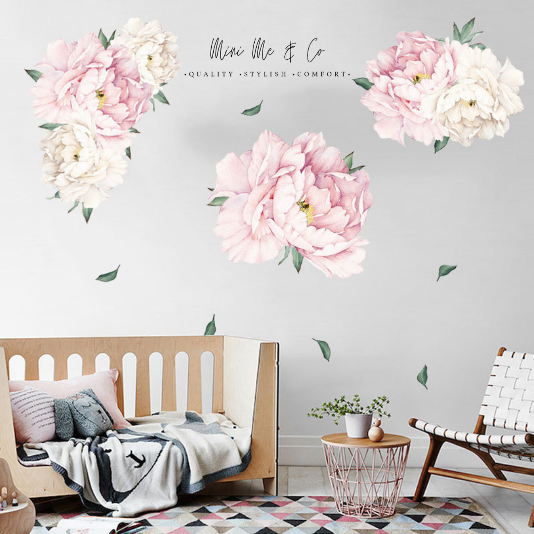 Pink Peony Wall Stickers