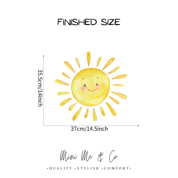 Fabric Pastel Sun Wall Stickers