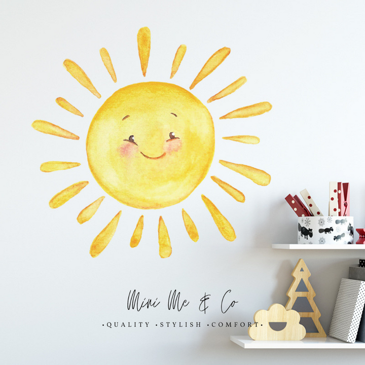 Fabric Pastel Sun Wall Stickers