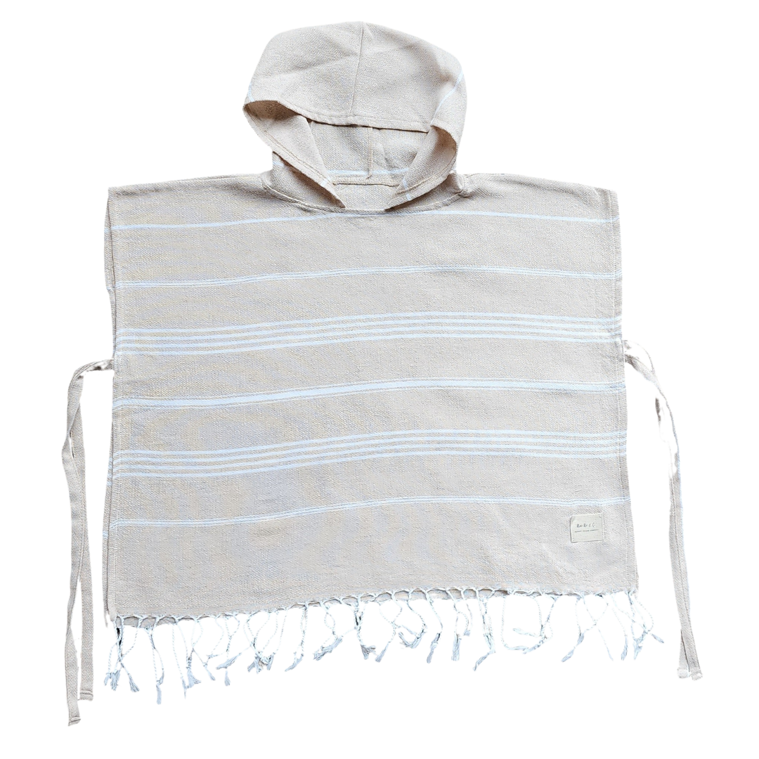Beige Hooded Poncho Towel