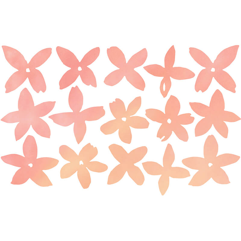 Fabric Blossom Flower Wall Decals