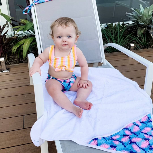 Reusable Swim Nappy and Waterproof Wet Bag - Feather