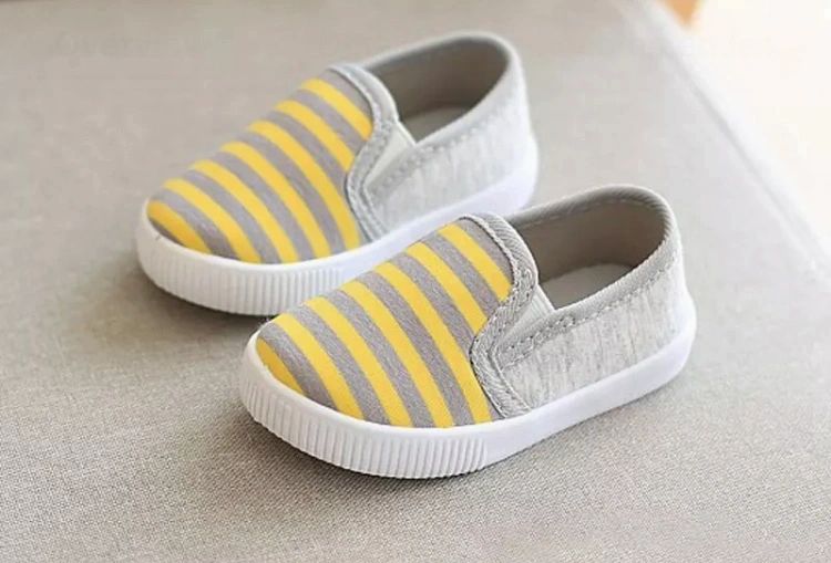 Yellow Striped Shoes